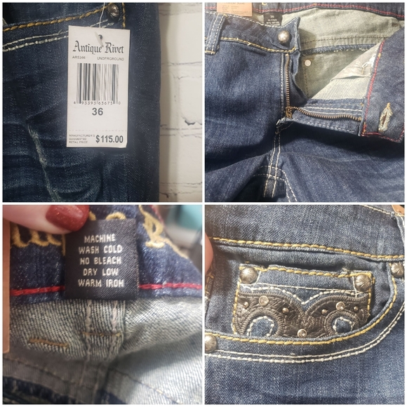 Antique Rivet Sz 36 Maya Underground Skinny Leg - Picture 12 of 13